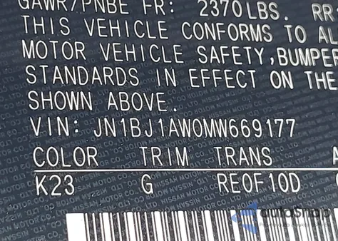 2021 Nissan Rogue Sport S Awd Xtronic Cvt z USA, uszkodzony, nr VIN JN1BJ1AW0MW669177